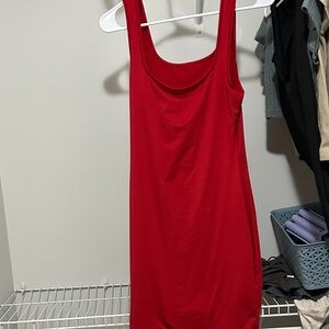 SHEIN Red Sleeveless Dress